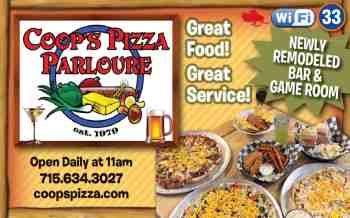 Coop's Pizza Parloure on the Chippewa Flowage