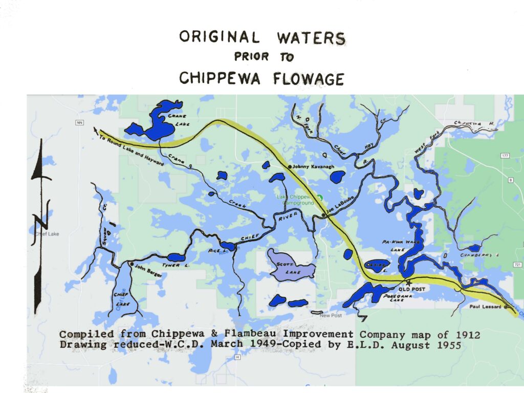 1912 Map Chippewa Trail-Highlighted colorized 2020