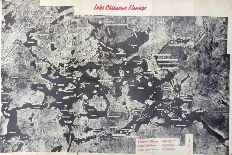 1950s Chippewa Flowage Map