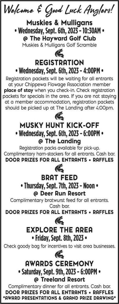 Musky Hunt Schedule